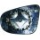 Piastra specchio retrovisore termica per VOLKSWAGEN GOLF  VI dal 2008 al 2012 lato destro passeggero