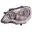 Proiettore cromato adatt. Hella per VOLKSWAGEN POLO dal 2005 al 2009 lato sinistro guidatore