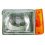 Proiettore reg. manuale fan arancio 03-86-09-96 per FIAT PANDA dal 1986 al 2003 lato sinistro guidatore