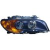 Proiettore xenon fan arancio parabola nera per BMW 3 E46 dal 2003 al 2006 lato destro passeggero