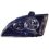 Proiettore nero per FORD FOCUS dal 2004 al 2008 lato sinistro guidatore