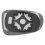Piastra specchio retrovisore 06-95-04-98 per VOLKSWAGEN SHARAN dal 1995 al 2000 lato sinistro guidatore