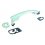 Maniglia esterna anteriore sx c-foro nottolino cromata per FIAT STILO dal 2001 al 2010