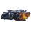 Proiettore fan arancio parabola nera per BMW 3 E46 dal 2003 al 2006 lato sinistro guidatore