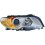 Proiettore xenon fan arancio parabola cromata per BMW 3 E46 dal 2003 al 2006 lato destro passeggero