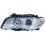 Proiettore xenon fan bianco parabola cromata per BMW 3 E46 dal 2003 al 2006 lato sinistro guidatore