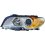 Proiettore xenon fan arancio parabola cromata per BMW 3 E46 dal 2003 al 2006 lato sinistro guidatore