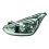 Proiettore nero H4+H7 per HYUNDAI i10 dal 2013 al 2016 lato sinistro guidatore