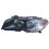 Proiettore fan bianco parabola nera per BMW 3 E46 dal 2003 al 2006 lato sinistro guidatore