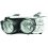 Proiettore cornice nera per CHEVROLET - DAEWOO AVEO dal 2011 al 2015 lato sinistro guidatore