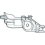 Staffa supporto faro per TOYOTA YARIS dal 1999 al 2003 lato destro passeggero