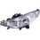 Proiettore lenticolare cromato per PEUGEOT 207 dal 2006 al 2009 lato sinistro guidatore