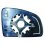 Piastra specchio retrovisore termica per OPEL MERIVA dal 2006 al 2010 lato destro passeggero