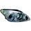 Proiettore nero per HYUNDAI i30 dal 2007 al 2012 lato destro passeggero