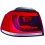 Fanale posteriore esterno GTI 01-11-09-12 per VOLKSWAGEN GOLF  VI dal 2008 al 2012 lato sinistro guidatore