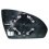 Piastra specchio retrovisore termica per SMART FORTWO dal 2012 al 2014 lato destro passeggero