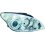 Proiettore cromato per HYUNDAI i30 dal 2007 al 2012 lato destro passeggero