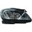 Proiettore nero per MERCEDES-BENZ C W204 dal 2011 al 2014 lato destro passeggero