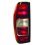 Fanale posteriore con retronebbia interasse staffa cm 26 50 per NISSAN NAVARA dal 2002 al 2004 lato sinistro guidatore