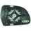 Piastra specchio retrovisore termica per SKODA OCTAVIA dal 2008 al 2012 lato sinistro guidatore