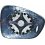 Piastra specchio retrovisore termica blu per CITROEN DS5 dal 2011 al 2016 lato sinistro guidatore