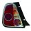 Fanale posteriore bordo nero per ABARTH 500 dal 2008 al 2015 lato sinistro guidatore