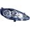 Proiettore nero per FORD FIESTA MK VI dal 2008 al 2012 lato destro passeggero
