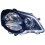 Proiettore nero adatt. Hella per VOLKSWAGEN POLO dal 2005 al 2009 lato destro passeggero