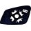 Piastra specchio retrovisore termica 2 pin per BMW 2 F22/F23 dal 2013 lato destro passeggero