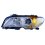 Proiettore fan arancio parabola cromata per BMW 3 E46 dal 2003 al 2006 lato sinistro guidatore