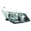 Proiettore cromato bordo superiore nero per TOYOTA YARIS dal 2011 al 2014 lato destro passeggero