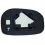 Piastra specchio retrovisore termica per HONDA JAZZ dal 2008 al 2011 lato sinistro guidatore