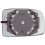 Piastra specchio retrovisore termica 09-03-08-09 per FIAT PANDA dal 2003 al 2011 lato sinistro guidatore
