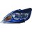 Proiettore nero per FORD FOCUS dal 2008 al 2011 lato sinistro guidatore