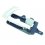 Maniglia apriporta interna argento-grigia per HYUNDAI SANTA FE' dal 2006 al 2009 lato sinistro guidatore