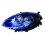 Proiettore nero 02-07-09-09 fan. arancio per FIAT BRAVO dal 2007 al 2014 lato sinistro guidatore