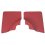 Coppia pannelli posteriori 500 F - R rosso per FIAT 500 dal 1965 al 1975