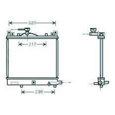 Radiatore acqua per SUZUKI WAGON R+ dal 2000 al 2008