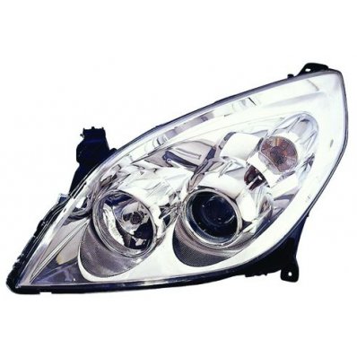 Proiettore cromato per OPEL VECTRA C dal 2005 al 2008 lato destro passeggero Codice OEM 93179915