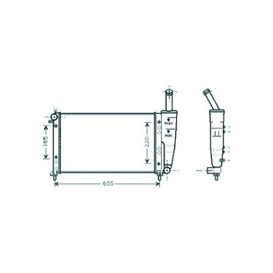 Radiatore acqua per FIAT PUNTO dal 1999 al 2003 Codice OEM 46524603