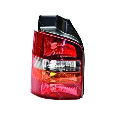 Fanale posteriore 2 porte arancio - rosso fondo nero per VOLKSWAGEN TRANSPORTER T5 dal 2003 al 2009 lato sinistro guidatore Codice OEM 7H5945095K