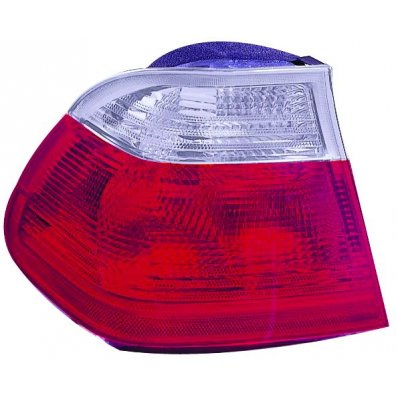 Fanale posteriore esterno bianco berlina per BMW 3 E46 dal 1998 al 2001 lato sinistro guidatore Codice OEM 63218383821