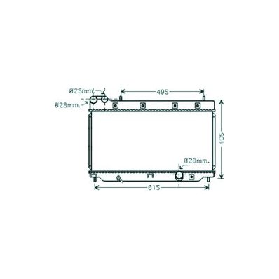 Radiatore acqua per HONDA JAZZ dal 2008 al 2011 Codice OEM 19010PWAE01
