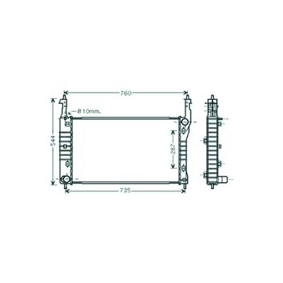 Radiatore acqua per OPEL ANTARA dal 2006 al 2010 Codice OEM 20777045