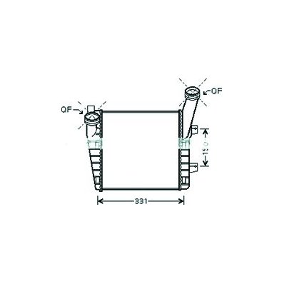 Intercooler per VOLKSWAGEN TOUAREG dal 2002 al 2007 Codice OEM 7L6145804