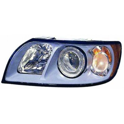 Proiettore grigio per VOLVO V50 dal 2004 al 2007 lato sinistro guidatore Codice OEM 30698648