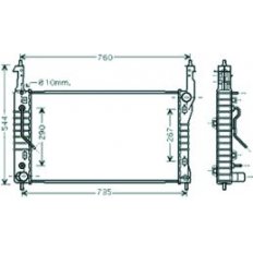 Radiatore acqua per OPEL ANTARA dal 2006 al 2010