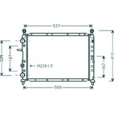 Radiatore acqua per ALFA ROMEO 155 dal 1992 al 1998