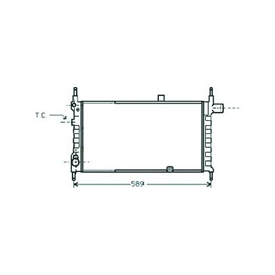Radiatore acqua per OPEL KADETT E dal 1984 al 2000 Codice OEM 1302026