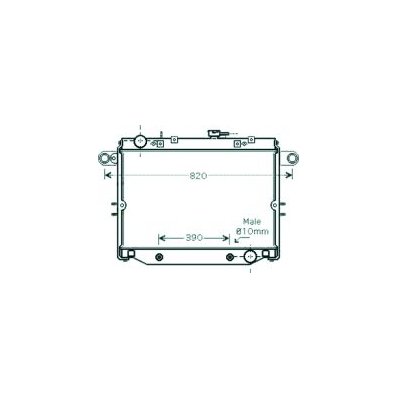 Radiatore acqua per TOYOTA LAND CRUISER dal 1996 al 2002